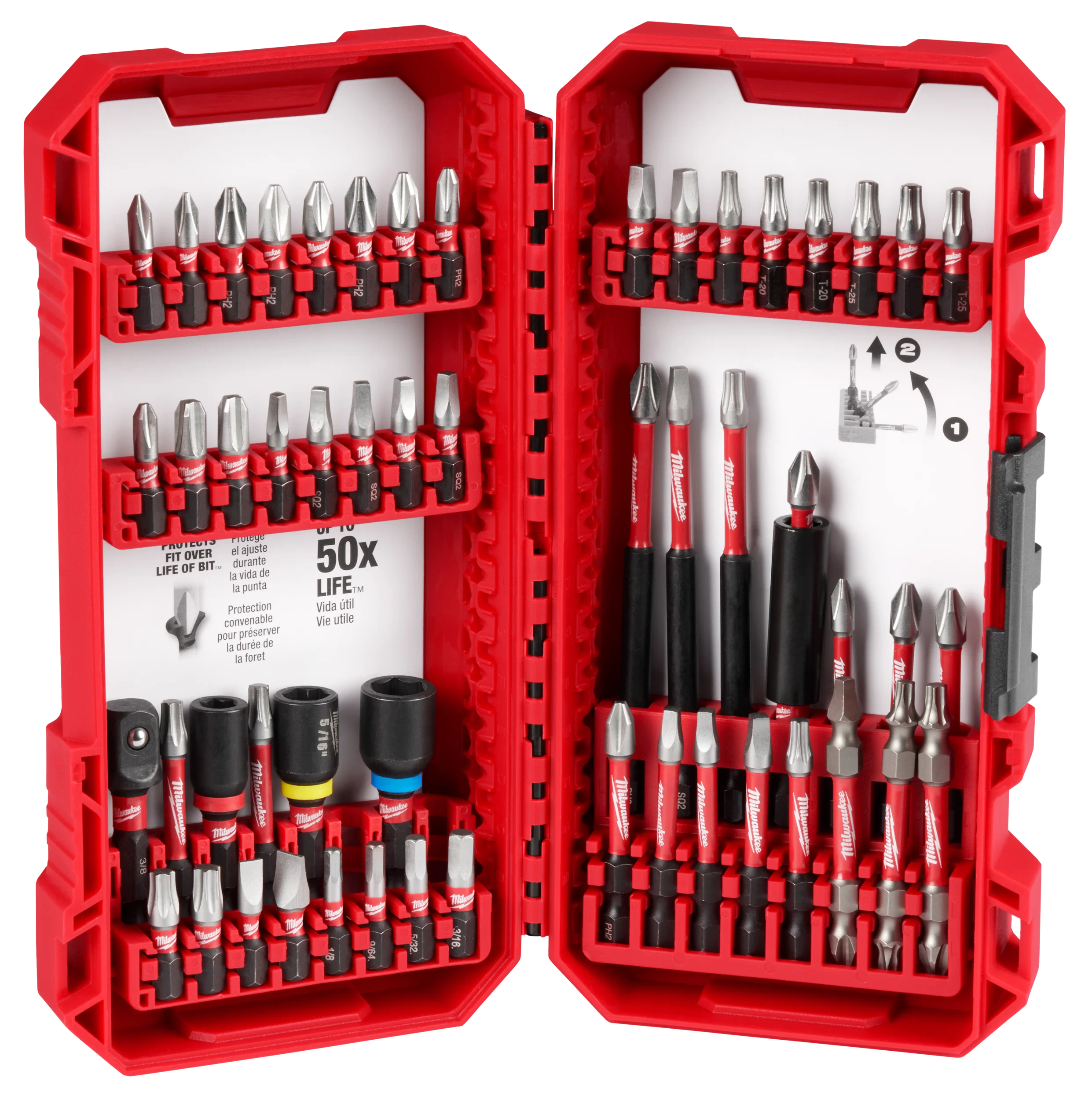 Verified Milwaukee SHOCKWAVE™ Impact Duty™ 54-PC Driver Bit Set Fast