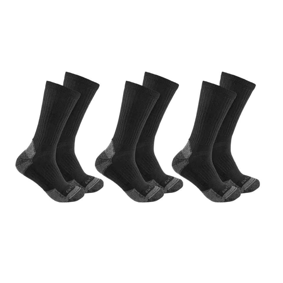 Innovative Carhartt Men’s Midweight Cotton Blend Crew Socks 3-Pk High-End