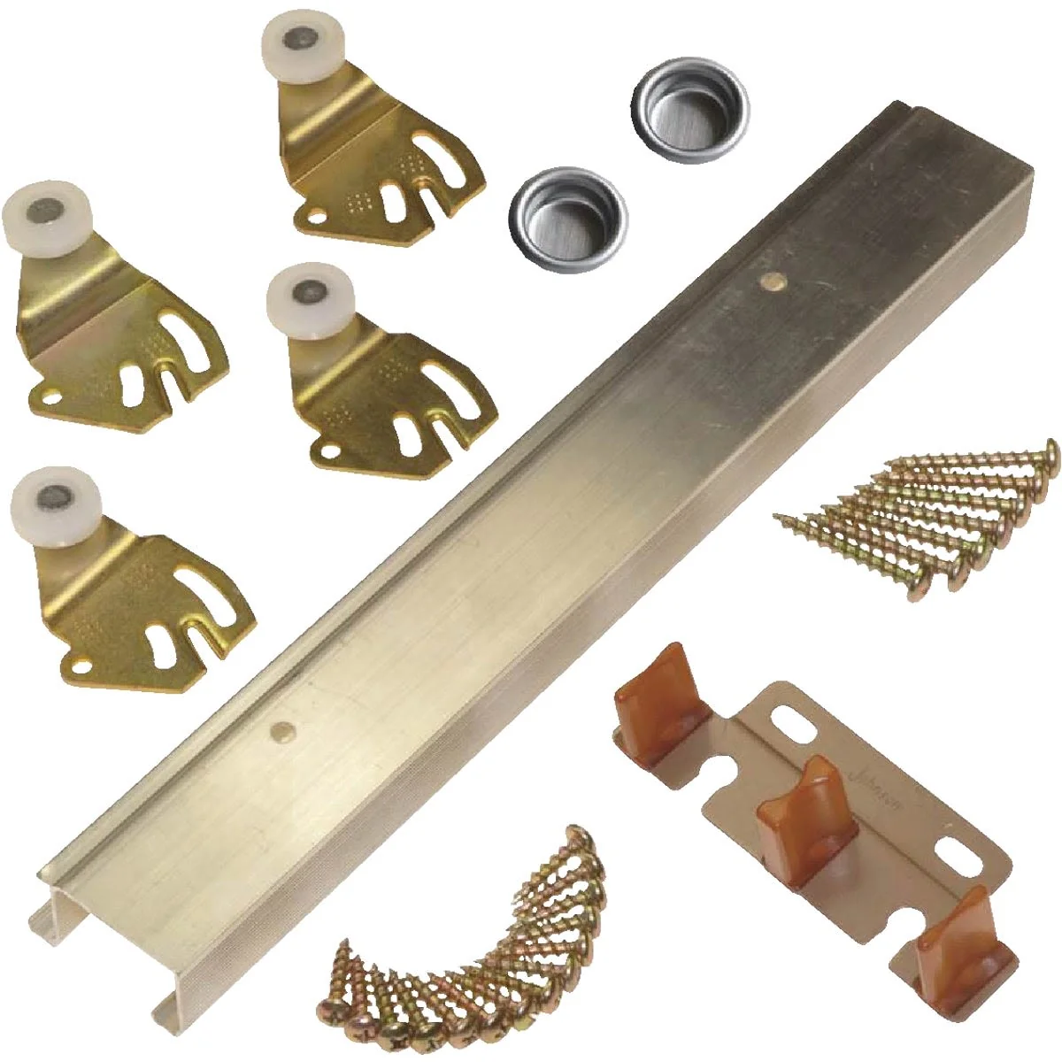 Relaxed Johnson Hardware Aluminum 48 In. Bypass Door Hardware Set Efficient