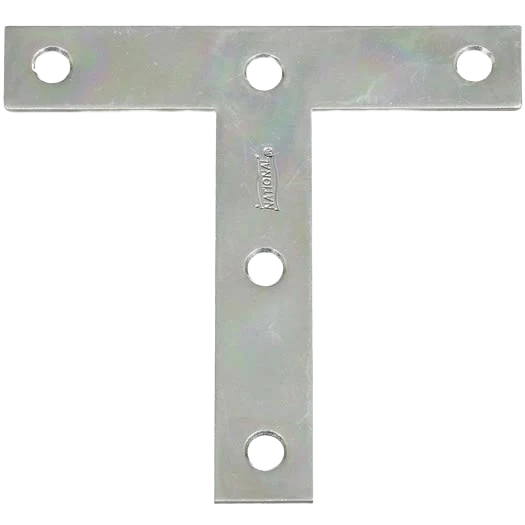 Eco-Friendly National Hardware 4 x 4 Zinc T-Plate 2-Pack User-Friendly