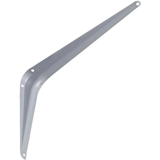 Elite National Hardware 8 D. x 10 H. Gray Steel Shelf Bracket Clean