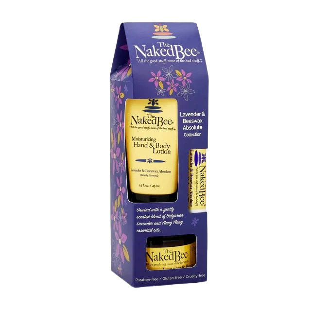Authentic The Naked Bee Classic Lavender Beeswax Absolute Gift Collection Exclusive