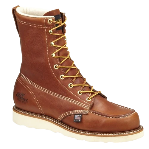 Traditional Thorogood American Heritage Tobacco Safety Toe Moc Wedge Boots 9.5D Premium