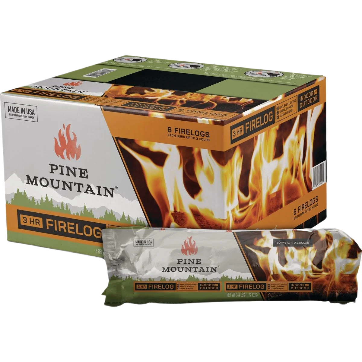 Convenient Pine Mountain Traditional 3 Hour Fire Log User-Friendly