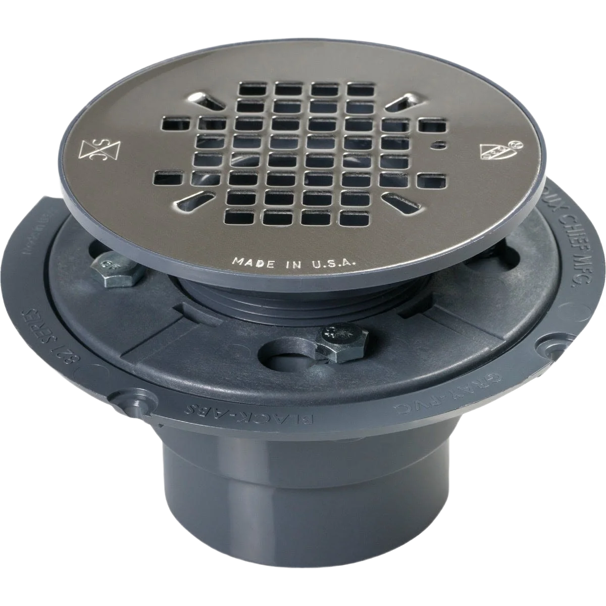 Fast Sioux Chief PVC Pan Shower Drain Stainless Steel Strainer Official