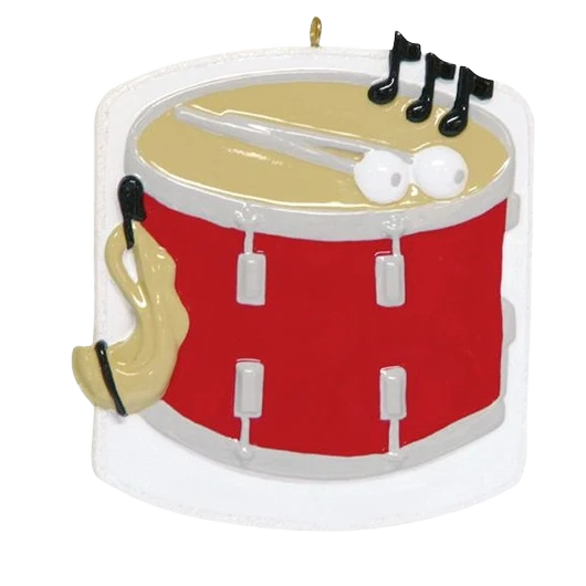 Stylish Rudolph Me Personalized Snare Drum Ornament Clean