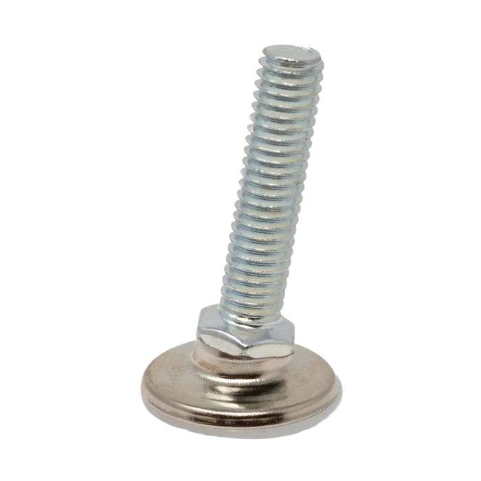 Unique Outwater Plastics Industries Inc. 1-1 2 Monaco Swivel Leveler w White Nylon Base Long-Lasting