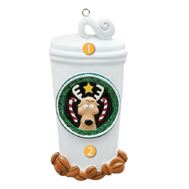 Premium Rudolph Me Personalized Coffee Lover Ornament Fine