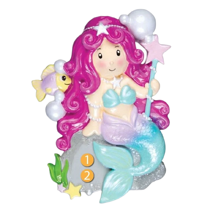 Trendy PolarX Personalized Mermaid Ornament Verified