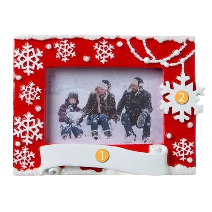 Luxury PolarX Personalized Snowflake Christmas Frame Ornament Innovative