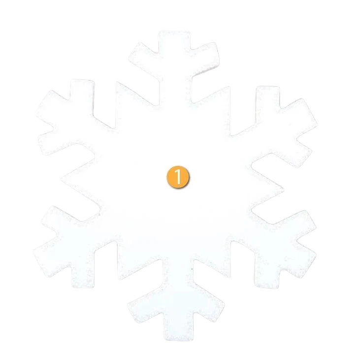 Practical PolarX Personalized Simple White Snowflake Ornament Sophisticated