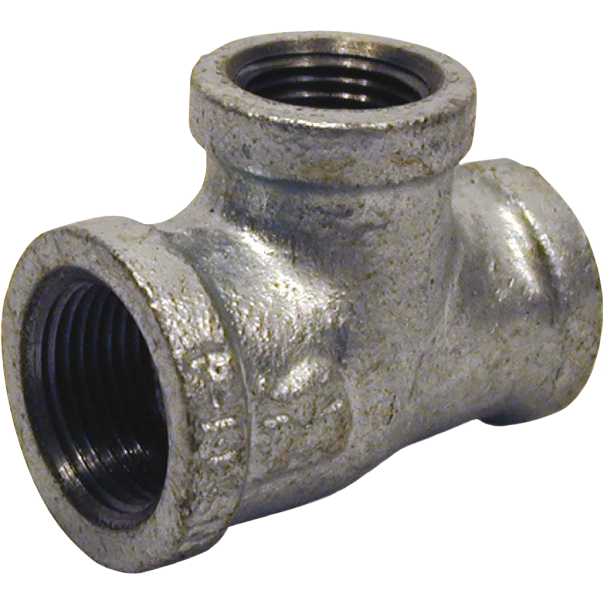Green Southland Malleable Iron Galvanized Reducing Tee 1-1 4 In. x 1-1 4 In. x 1 In. Professional