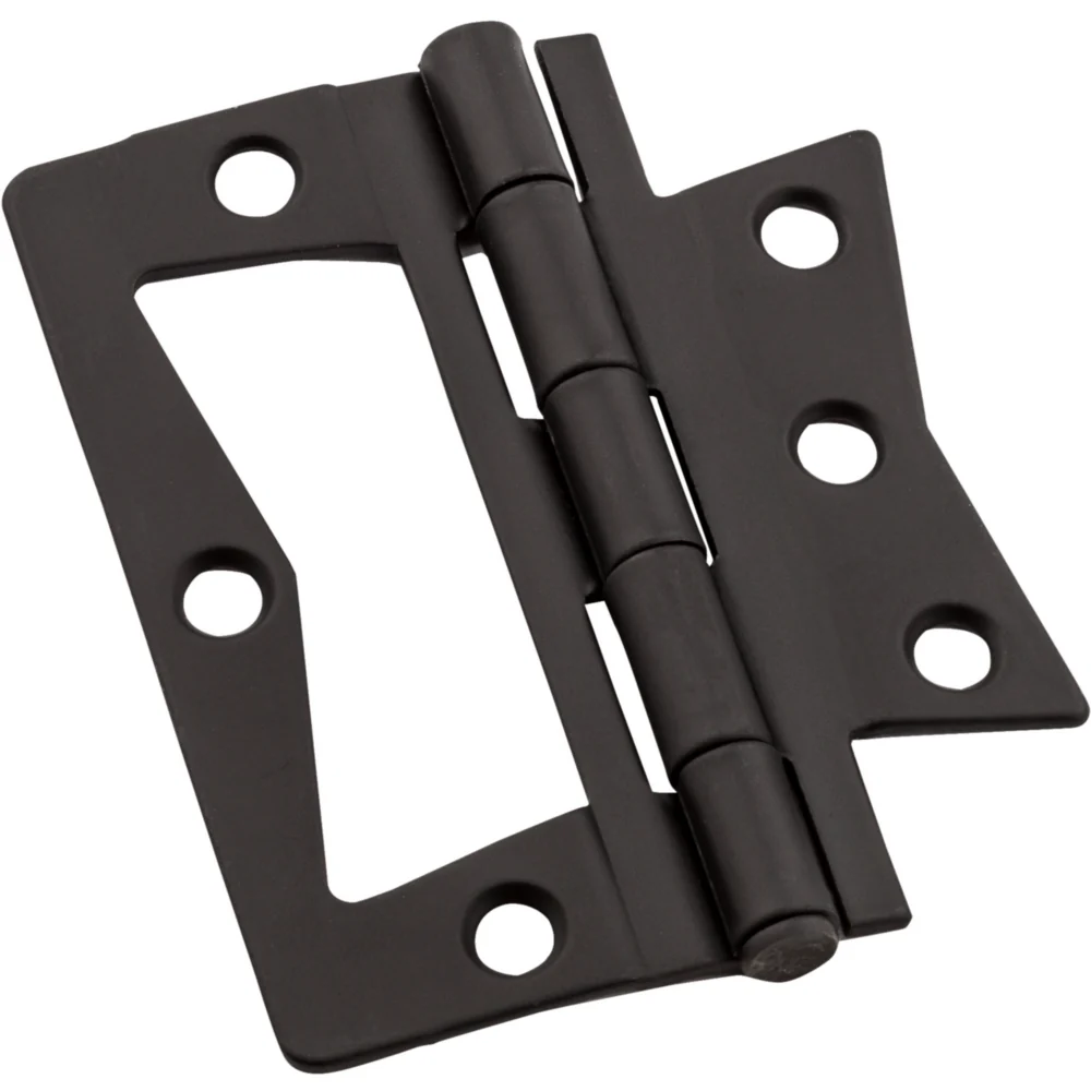 Original National Hardware 3 Oil Rubbed Bronze Surface-Mounted Door Hinge 2-Count Relaxed