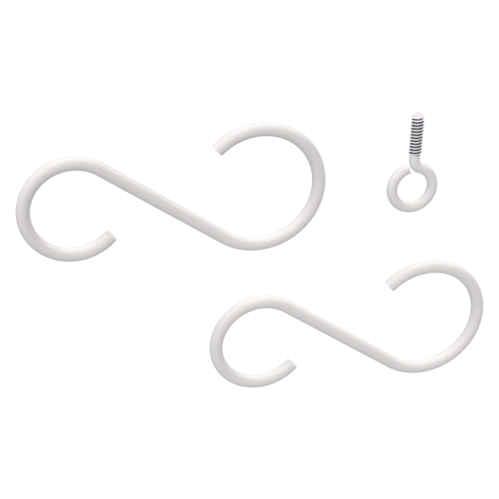 Next-Generation National Hardware 3-1 2 White Steel Extension Hook Kit Flexible