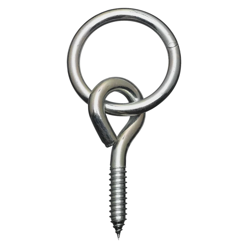Stylish National Hardware 2 Dia. x 3 8 Thick Zinc-Plated Steel Hitch Ring with Screw Eye Quality