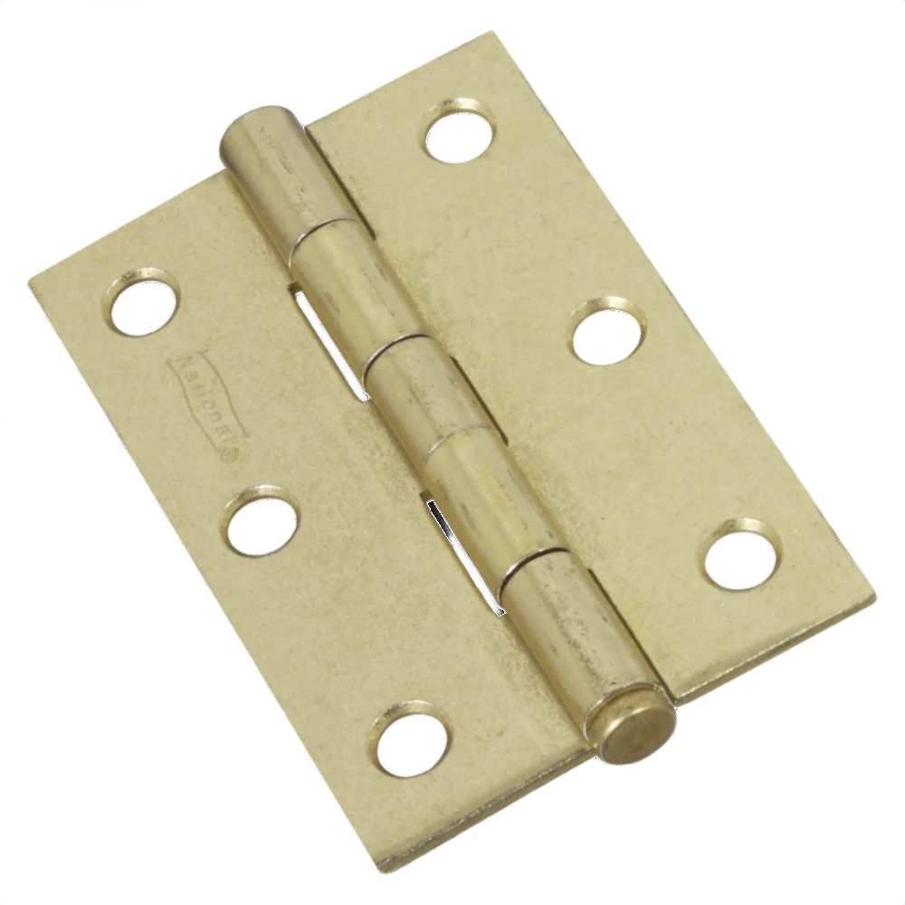 Easy-to-Use National Hardware 3 Brass Loose-Pin Narrow Hinge 2-Pack Modern