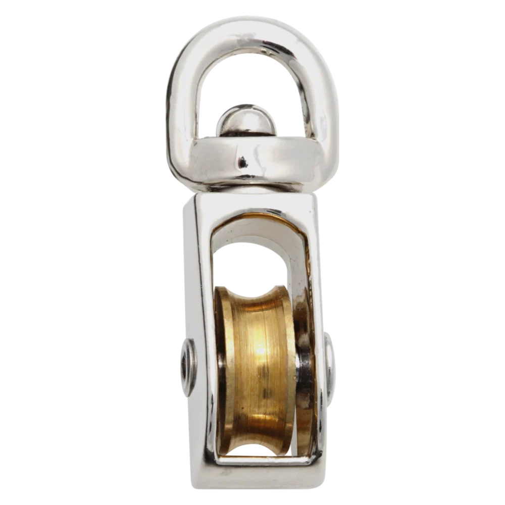 Minimalist National Hardware 3 4 O.D. Single Swivel Eye No-Rust Rope Pulley Lightweight