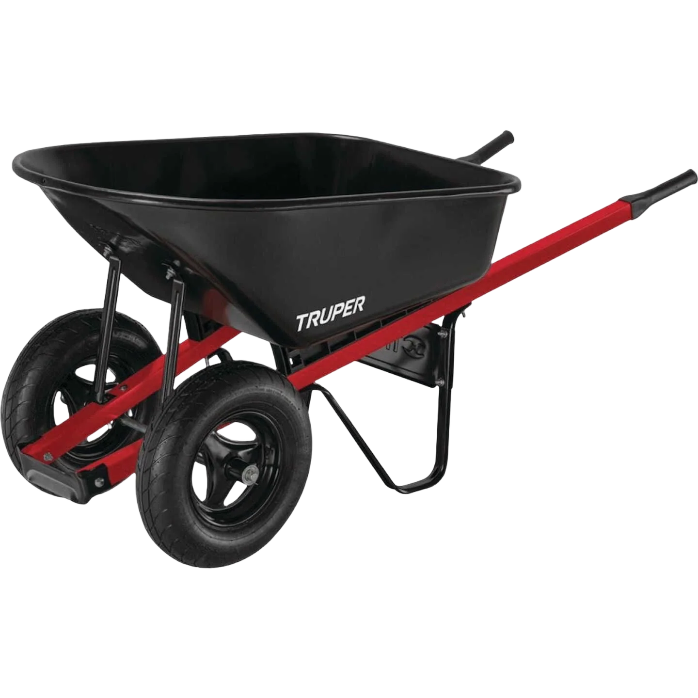 Fashionable Truper Tru Tough Landscaper Dual Wheel Steel Wheelbarrow 6 cu. ft. Crafted