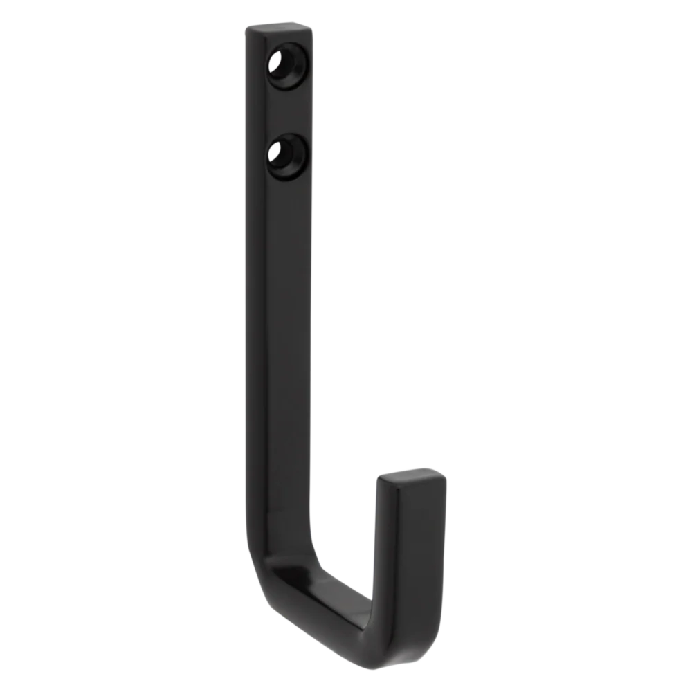 Original National Hardware 4 Matte Black Reed Modern Hook Lightweight