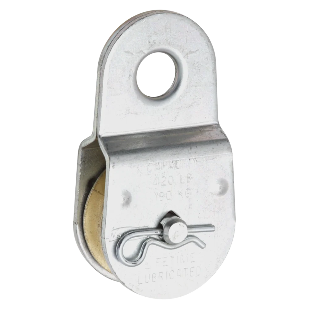 Artisan National Hardware 1-1 2 O.D. Single Fixed Eye Steel Rope Pulley Sophisticated