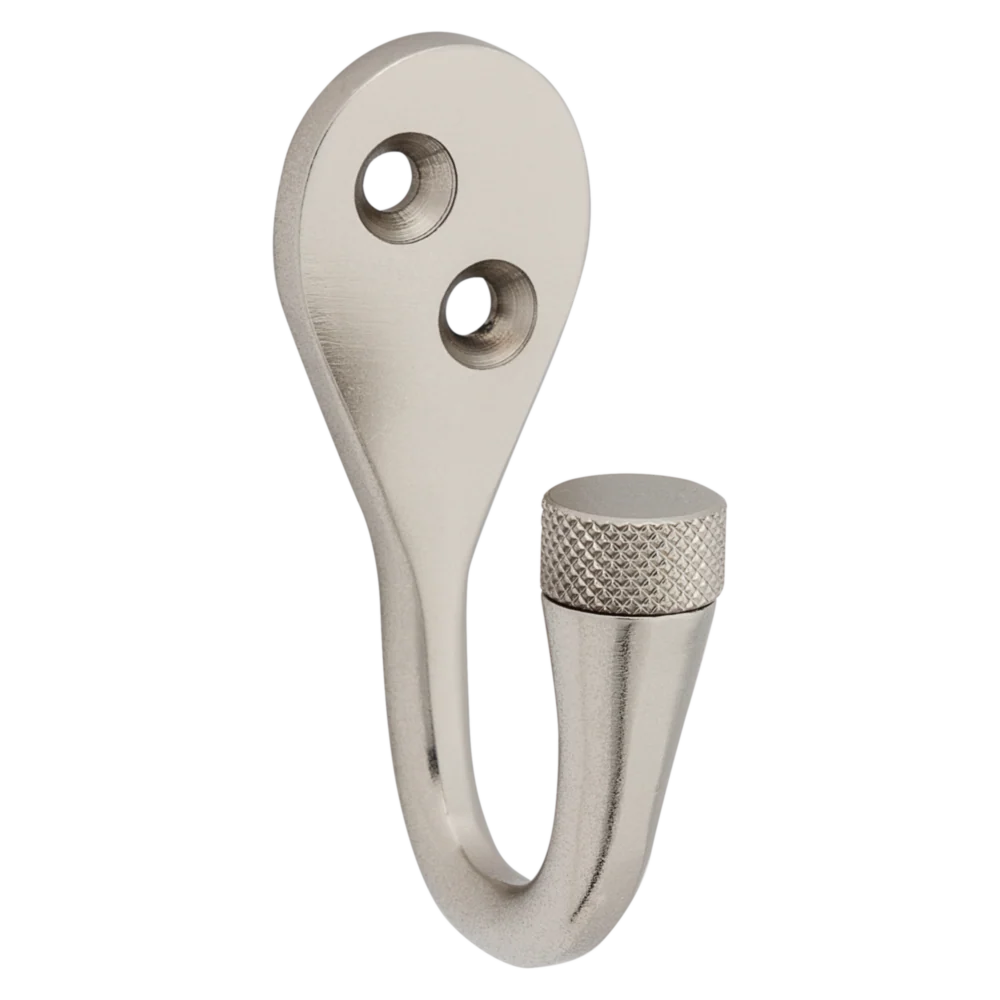 Carefully Designed National Hardware Powell 2-5 8 Satin Nickel Knurled Hook 2-Pack Trendy