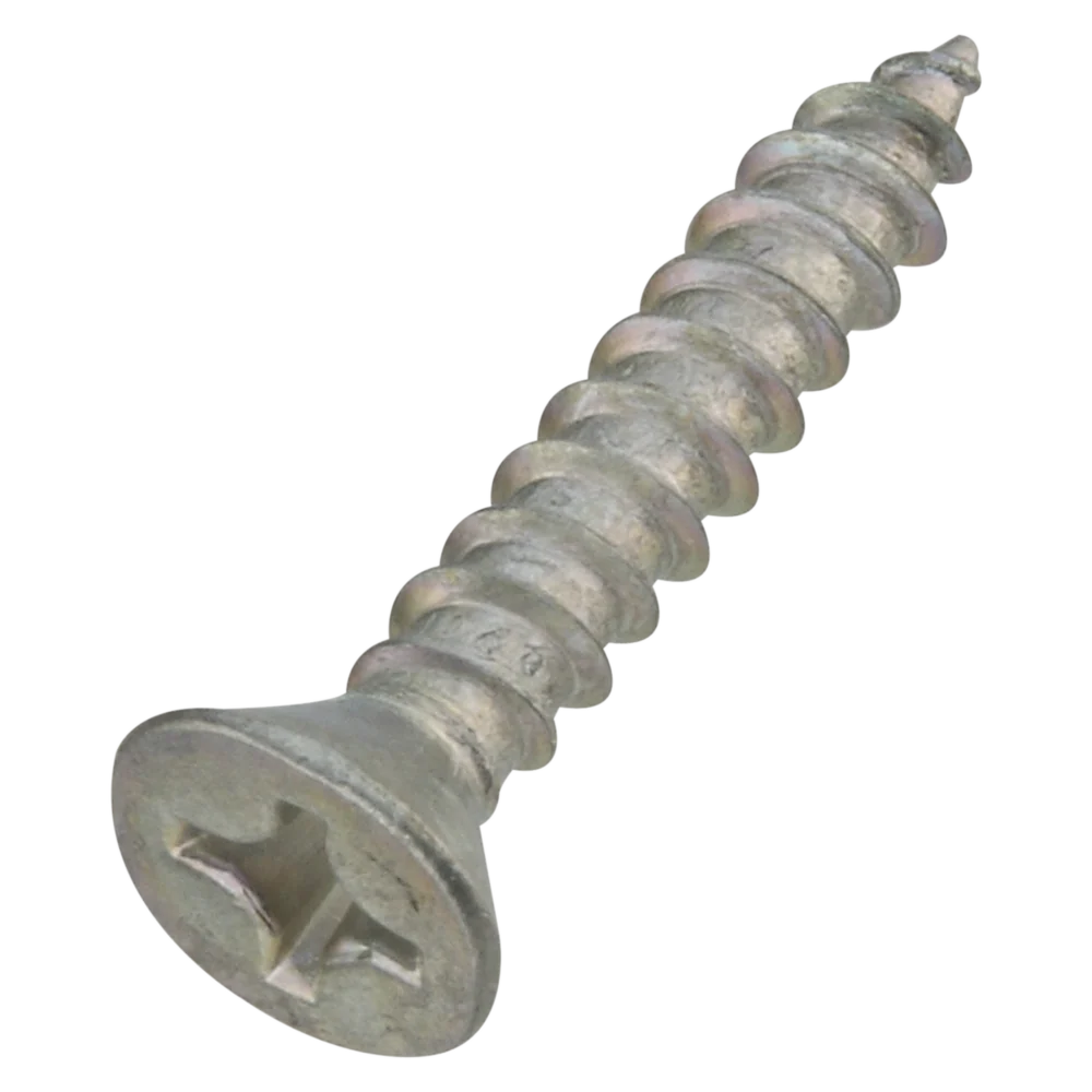 Crafted National Hardware 12 x 1-1 4 Phillips Flat Head Zinc Wood Screw 18 Ct. Fine