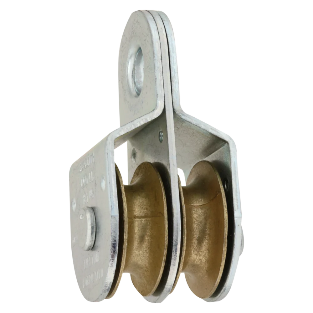 Elite National Hardware 1-1 2 O.D. Double Fixed Eye Steel Rope Pulley Innovative