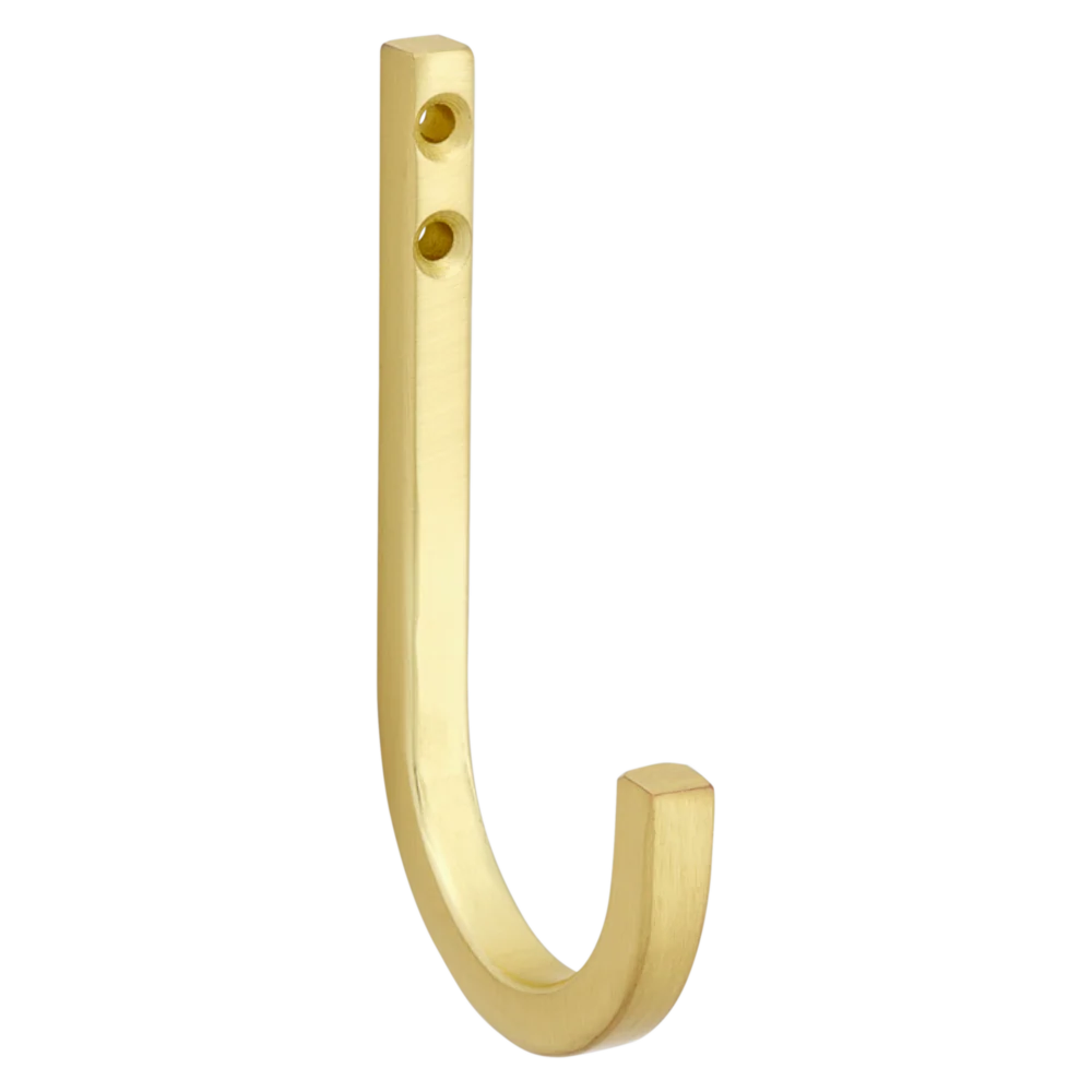Artisan National Hardware 4 Brushed Gold Reed Multipurpose Hook 2-Pack World-Class