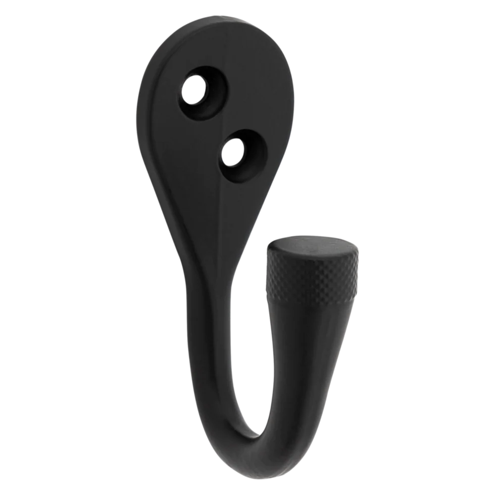 Eco-Friendly National Hardware Powell 2-5 8 Matte Black Knurled Hook 2-Pack Efficient