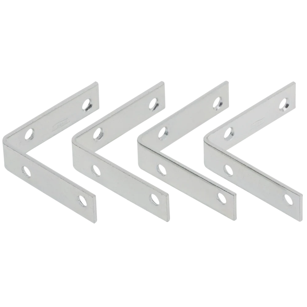 Solid National Hardware 3 x 3 4 Zinc Steel Corner Brace 4-Count Versatile