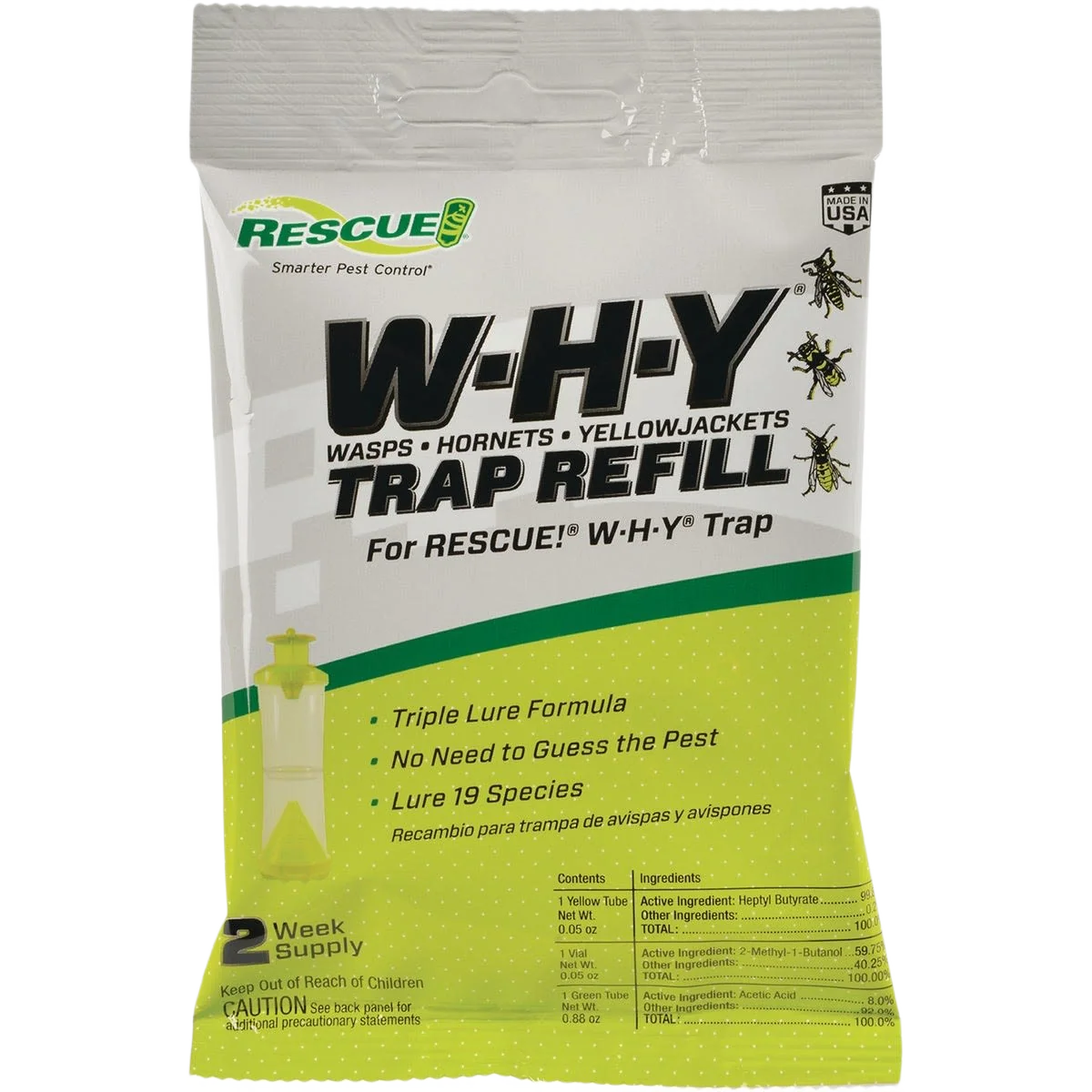 Top-Quality Rescue WHY Wasp Hornet Yellow Jacket Liquid Attractant Kit High-Quality