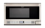 Smart 1.5 cu. ft. 1100W Stainless Steel Sharp Over-the-Counter Carousel Microwave Oven Traditional
