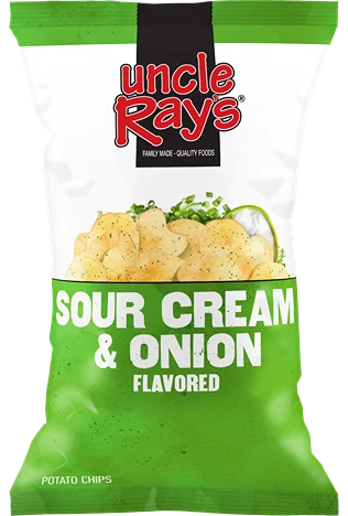 Environmentally Friendly Uncle Ray’s Sour Cream Onion Potato Chips 8.5 oz. Certified