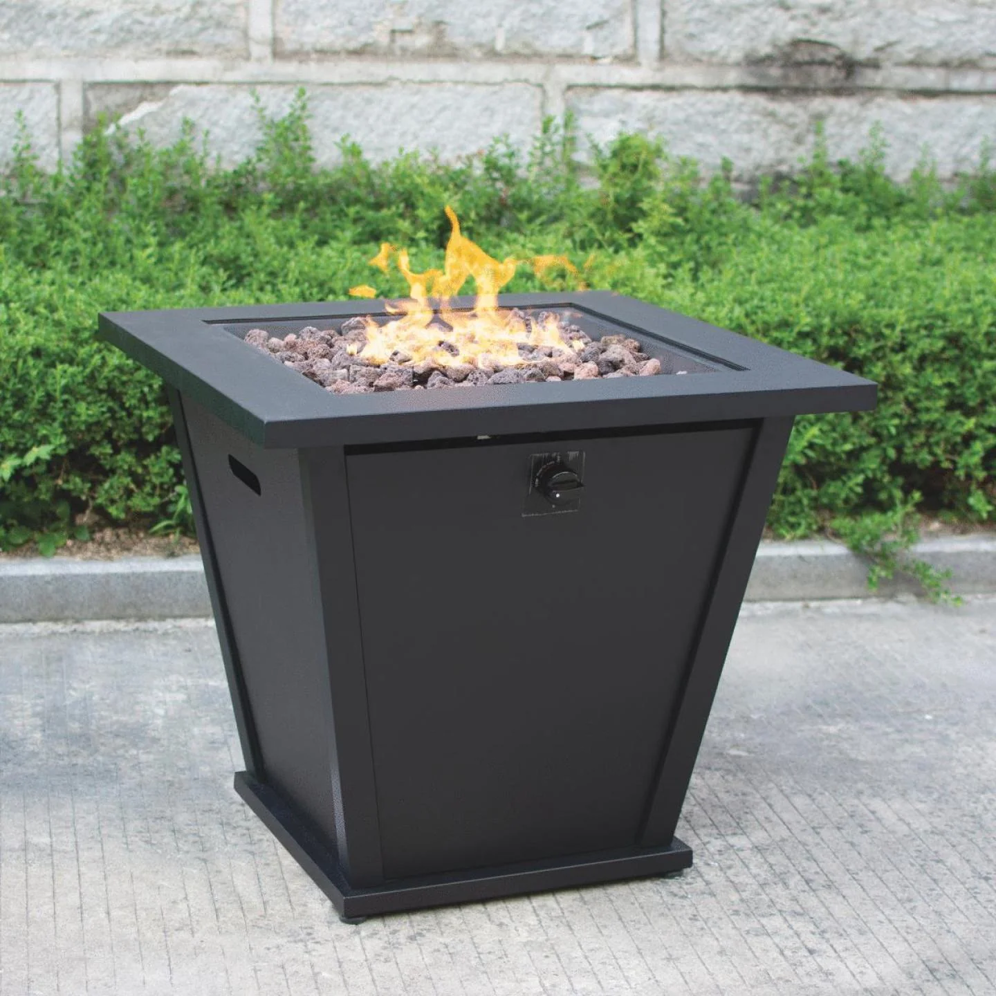 Specialty Bond Olivera Square Steel Gas Fire Pit 28 High-Grade