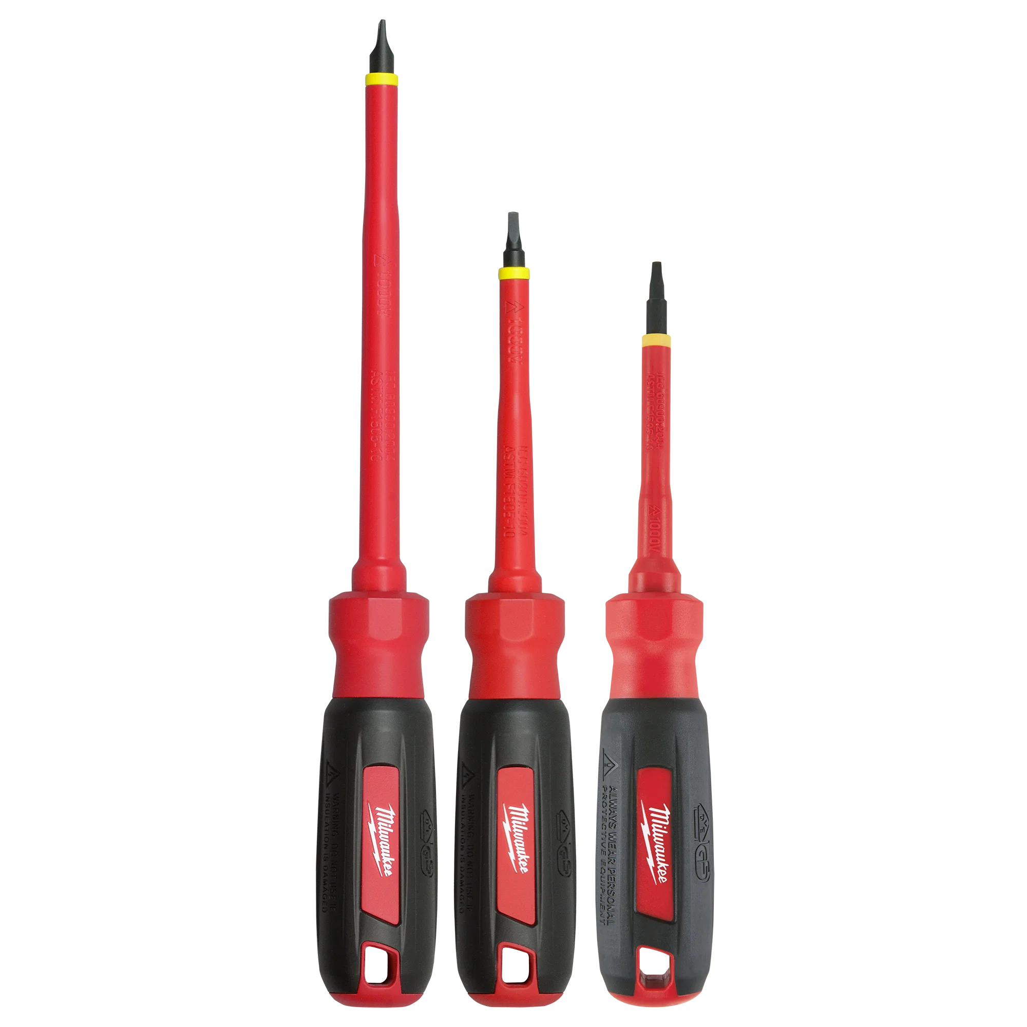 Optimized Milwaukee 3-Piece 1000V Insulated Screwdriver Set w Square Drive Proven