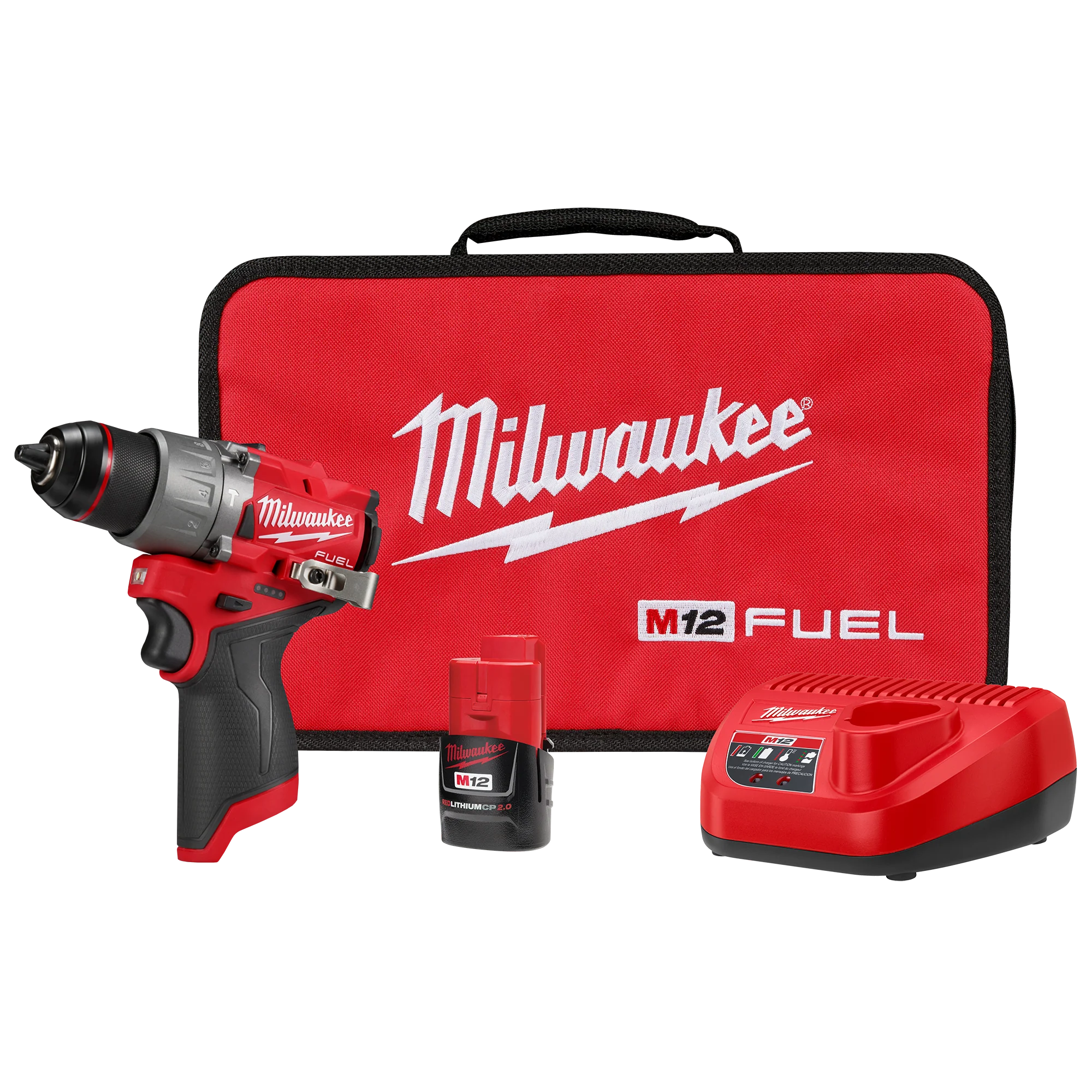 Advanced Milwaukee M12 FUEL 12-Volt Lithium-Ion Brushless Cordless 1 2 Hammer Drill Kit with 1 Compact 2.0Ah Battery Pack and 1 Charger Innovative