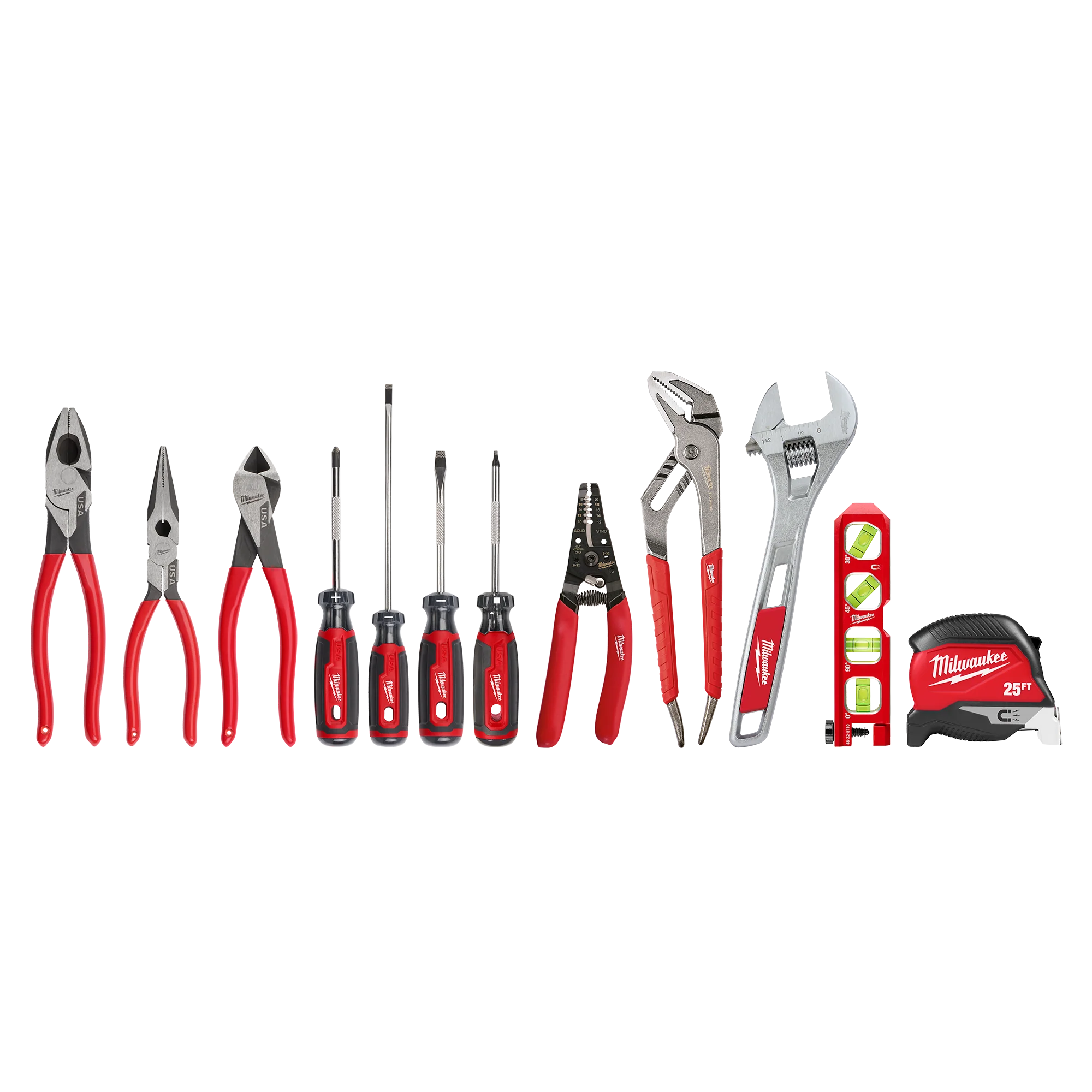 Contemporary Milwaukee 12 PC. Electrician’s Hand Tool Set Exceptional