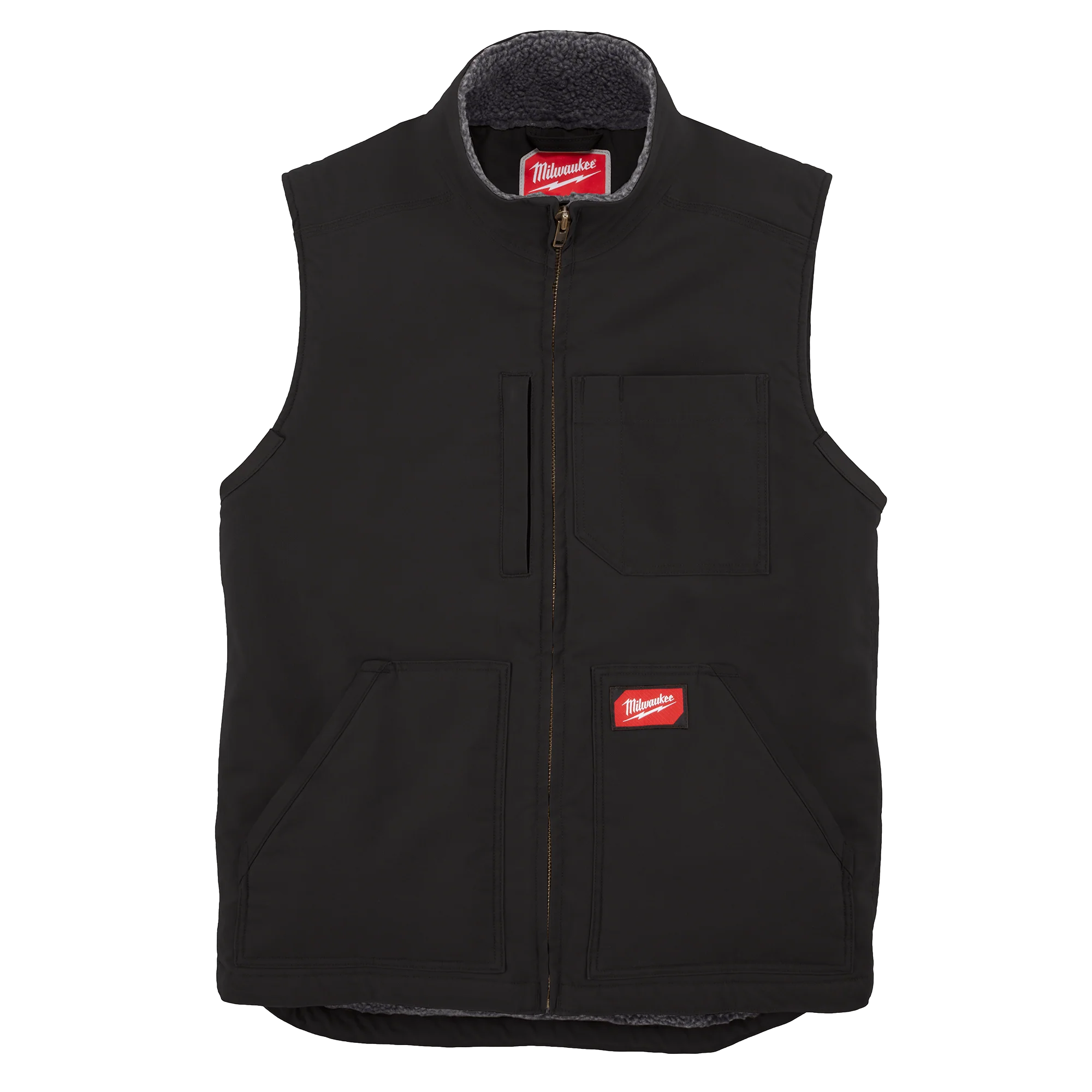 Exceptional Milwaukee GRIDIRON™ Sherpa-Lined Vest – Black L Durable