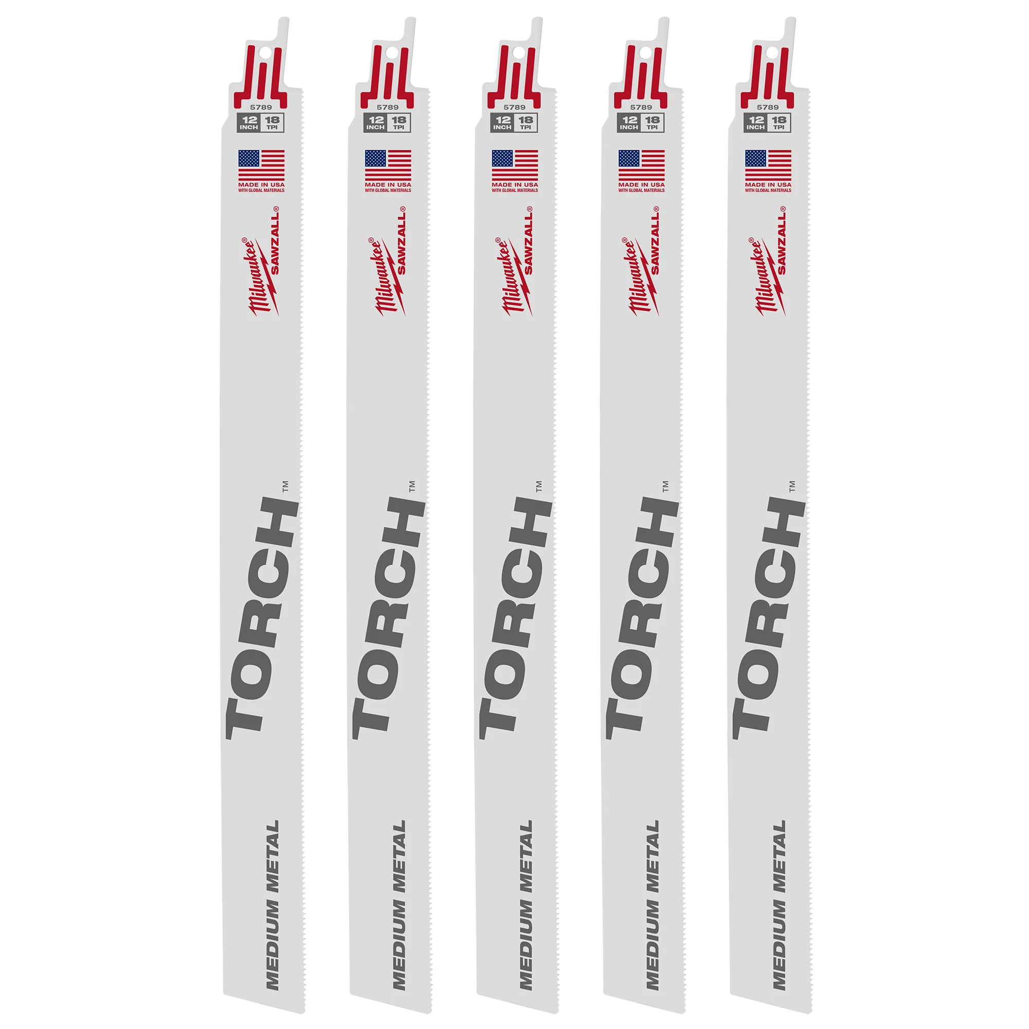 Efficient Milwaukee 12 18 TPI TORCH™ SAWZALL® Blade for Medium Metal 5 PK Clean
