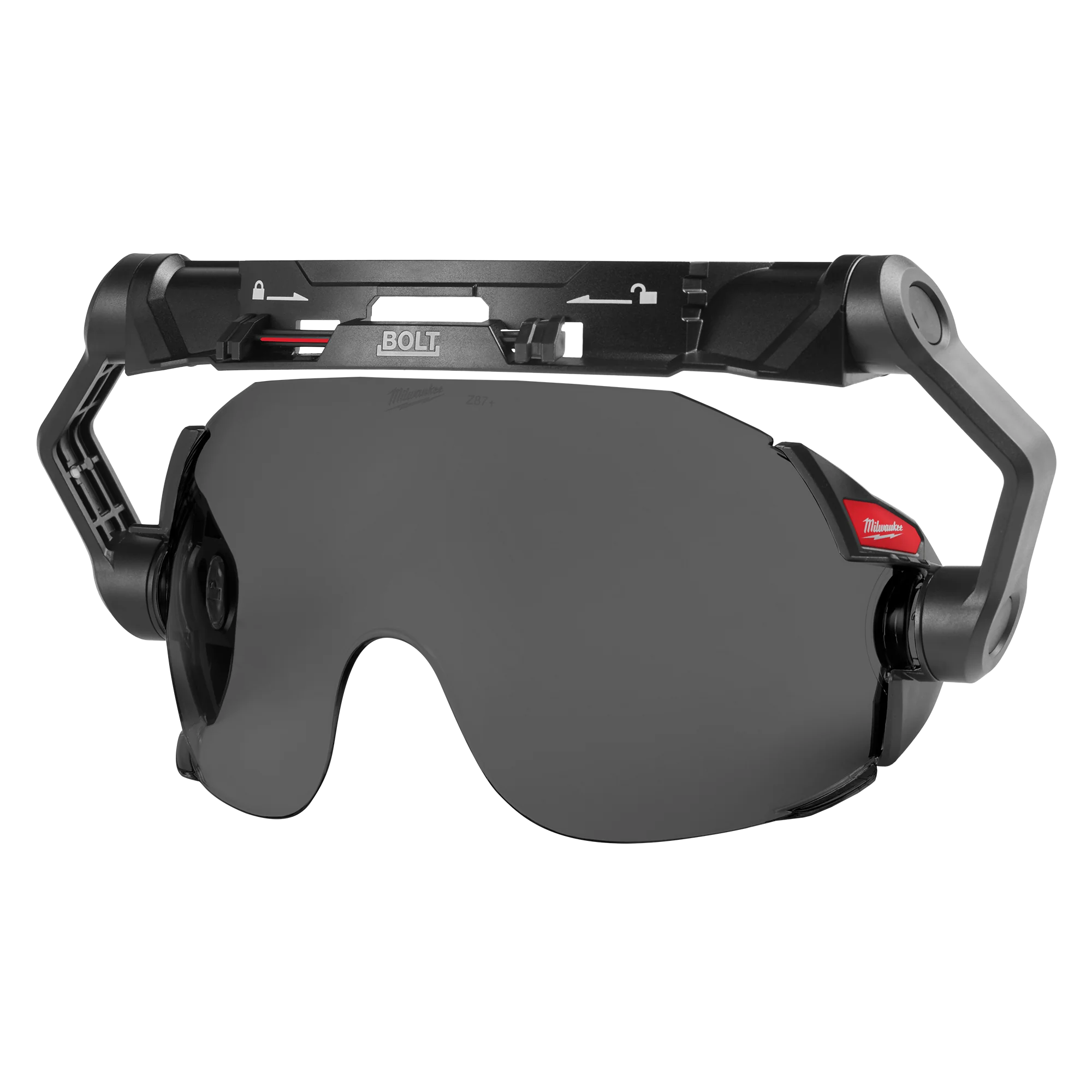Functional Milwaukee BOLT™ Eye Visor – Tinted Dual Coat Lens Compatible with Milwaukee® Safety Helmets Hard Hats Fine Crafted