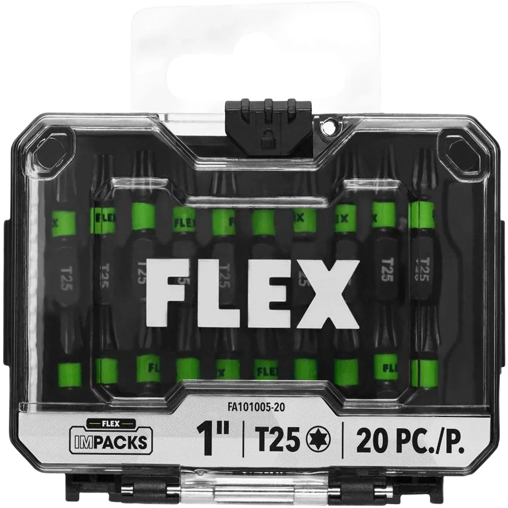 Enhanced FLEX Impacks 20-Pc. 1 T25 Impact Driver Bits Versatile