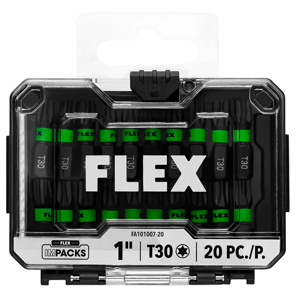 Original FLEX Impacks 20-Pc. 1 T30 Impact Driver Bits Long-Lasting