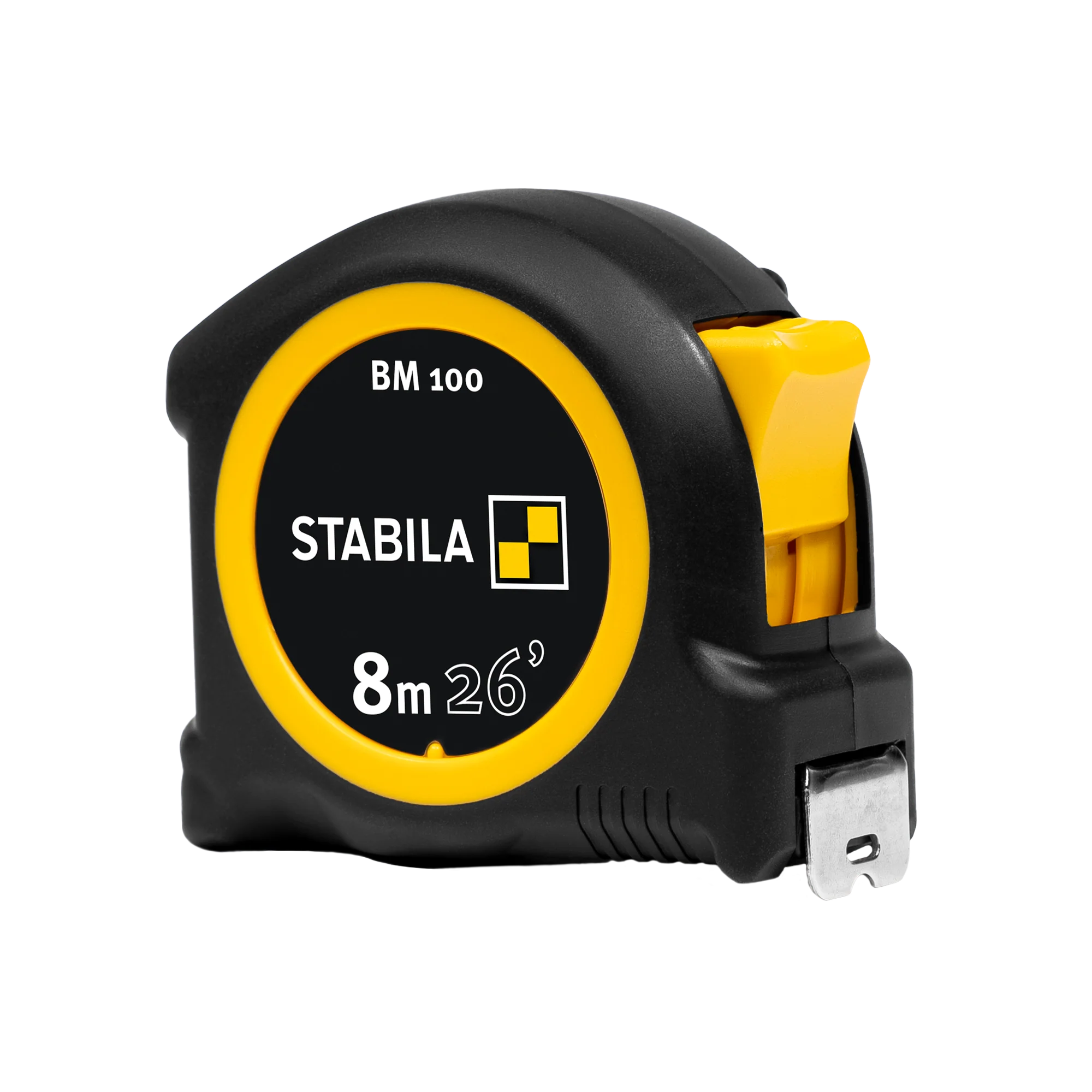 Environmentally Friendly Stabila 26′ BM 100 cm inch Scale Pocket Measuring Tape Relaxed