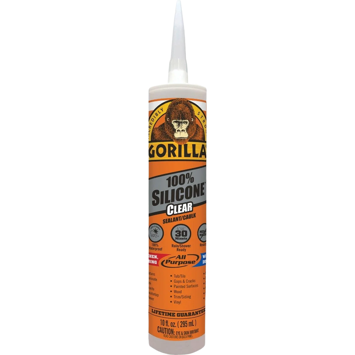 Reusable Gorilla Clear Silicone Sealant 10 oz. High-Grade