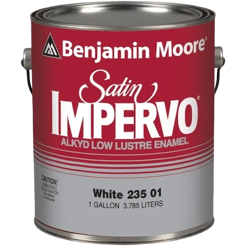 High-Quality Benjamin Moore Satin Impervo White Alkyd Low Lustre Paint 1 Quart Genuine