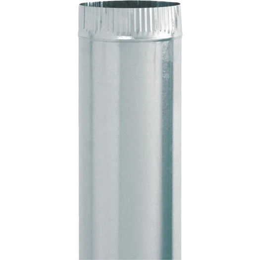 Smooth Imperial 30-Gauge 3 in. x 24 in. Galvanized Furnace Pipe Detailed
