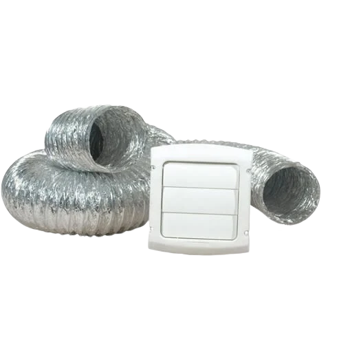 Elegant Dundas Jafine White Gas or Electric Dryer Vent Kit 4-Piece World-Class