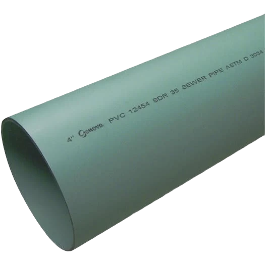 Refined Charlotte Pipe 4 x 10′ Solid SDR35 PVC Drain Sewer Pipe Belled End Excellent