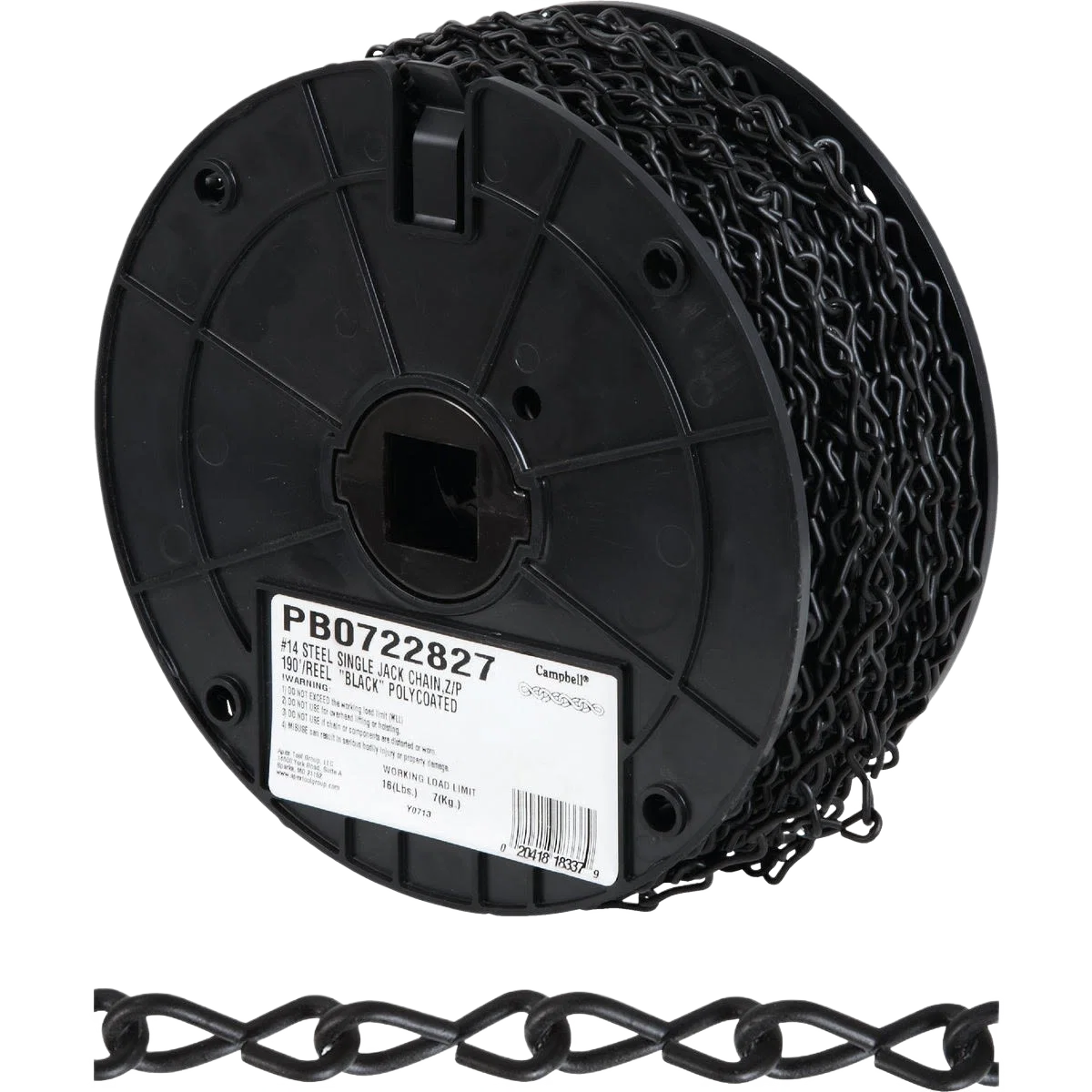High-Quality Campbell 14 190 Ft. Black Poly-Coated Low-Carbon Steel Coil Chain Carefully Designed