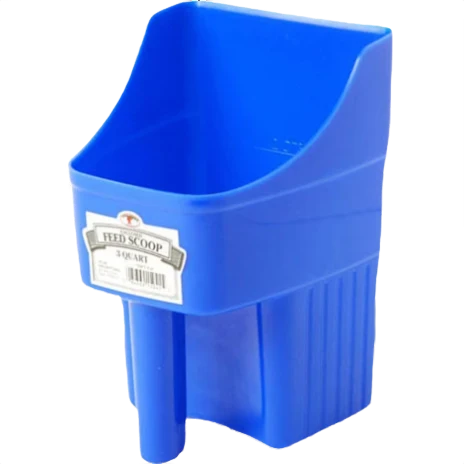 Green Little Giant Blue Enclosed Feed Scoop 3 qt. Refined